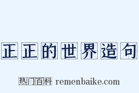 正正的世界造句是什么意思的图片